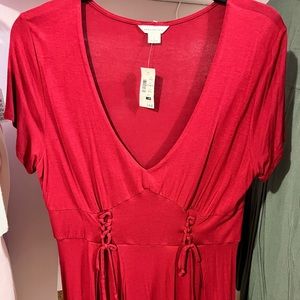 NWT Red Corset Style Dress